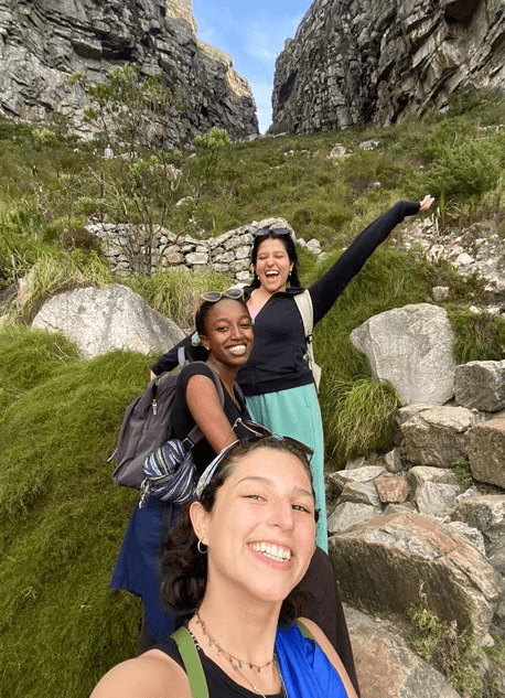 Tilting Futures participants hiking up a mountain in Cape Town