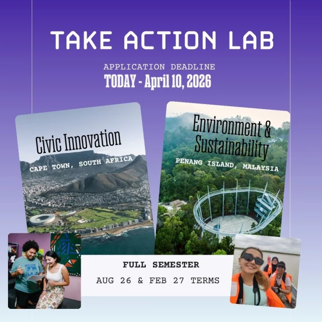 FINAL HOURS!
This is it. Applications for the August 2026 Take Action Lab, both South Africa and Malaysia, close at 11:59 PM your local time. 
No more "what-ifs." Whether you're heading to South Africa for civic innovation or Malaysia for sustainability, the door to your global future closes tonight.
TILT THE FUTURE. APPLY NOW! LINK IN BIO.
#TiltingFutures #TakeActionLab #ApplyNow #GlobalChangemakers