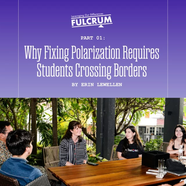 What if one of the most effective ways to reduce polarization is to cross borders?
Today marks the beginning of a new thought leadership series from Tilting Futures CEO Erin Lewellen exploring a new way of educating young people. In the first piece, published by @@fulcrum_us, Erin examines how global civic education helps build the curiosity, humility, and leadership our world needs.
Read the full piece to discover why learning to work across difference, find common ground, and lead beyond division may be one of the most important skills we can cultivate.
Link in our bio!
#TiltingFutures #ThoughtLeadership #CivicEducation