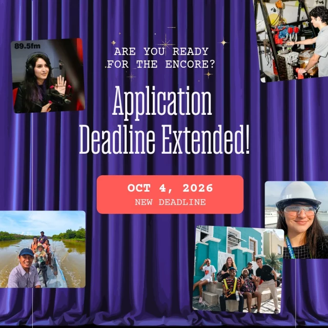 ✨ ARE YOU READY FOR THE ENCORE? ✨ 

Due to popular demand, we will be extending the Take Action Lab application deadline to OCT 4th, 2026 for the February and June 2027 terms!! 🎉

What does this mean? 🤔 It means you now have two extra days to finalize and submit your application.

Don’t miss out and apply today!

#TiltingFutures #TakeActionLab #CivicInnovation #ClimateChange #Environment #Sustainability #SocialImpact #Education #Penang #CapeTown #SouthAfrica #Malaysia #Career